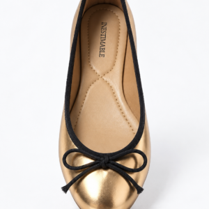 Ballerines champagne noir SANKOFA